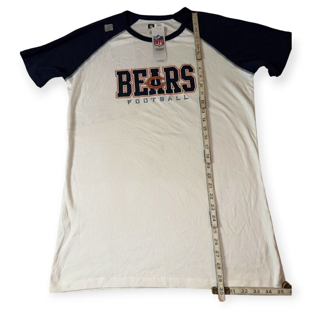 NFL Chicago Bears T-Shirt, White/Navy, Women's 2XL